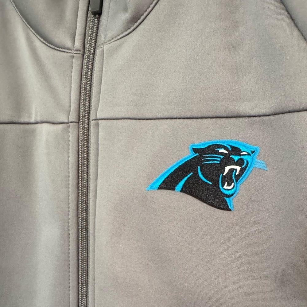 Carolina Panthers Men's Steel Gray Full-Zip Jacket by Antigua Men’s Size XL - Picture 4 of 14